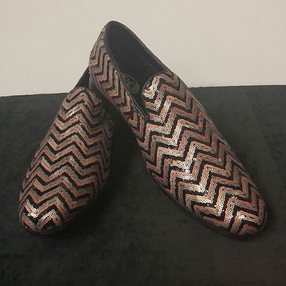 MEN'S AMALI SEQUIN PATTERN. SLIP ON DRESS SHOE - Picture 1 of 7